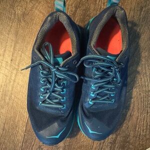 Hoka Running Shoes with Teal Accents